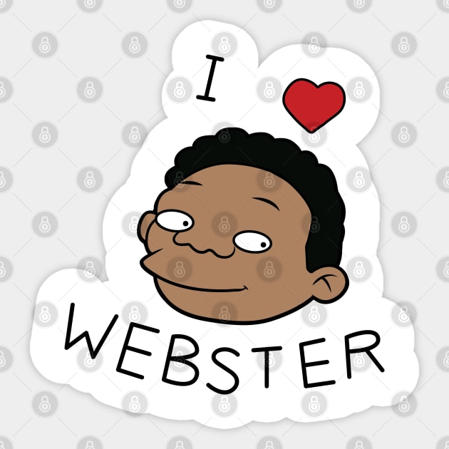 Flander's I LOVE WEBSTER Sticker by tvshirts